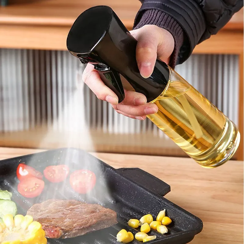 200/300/500ml garrafa de spray de óleo churrasco cozinhar pulverizador de azeite de plástico spray de óleo de cozimento garrafa vazia garrafa de vinagre ou escova de óleo